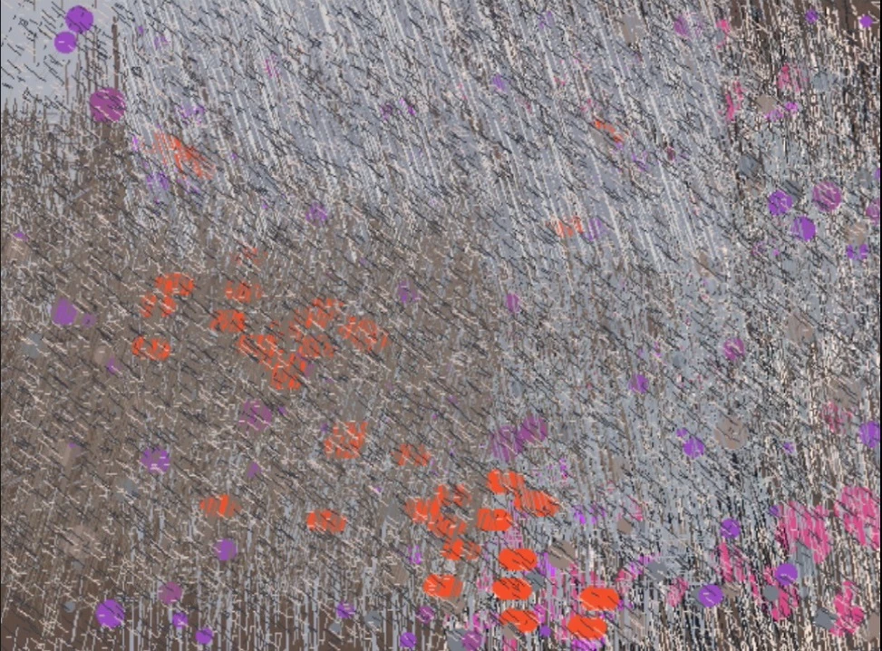 《雨》，1992／2019，使用Windows作業系統編寫的動態繪畫，6分32秒。藝術家與貝魯特／漢堡Sfeir-Semler畫廊提供。-圖片